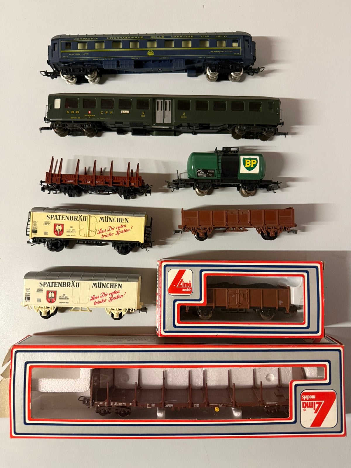 9 wagon marchandises/passagers Lima,Jouef,Marklin et Liliput, Enlèvement ou Envoi, Utilisé, Wagon, Lima