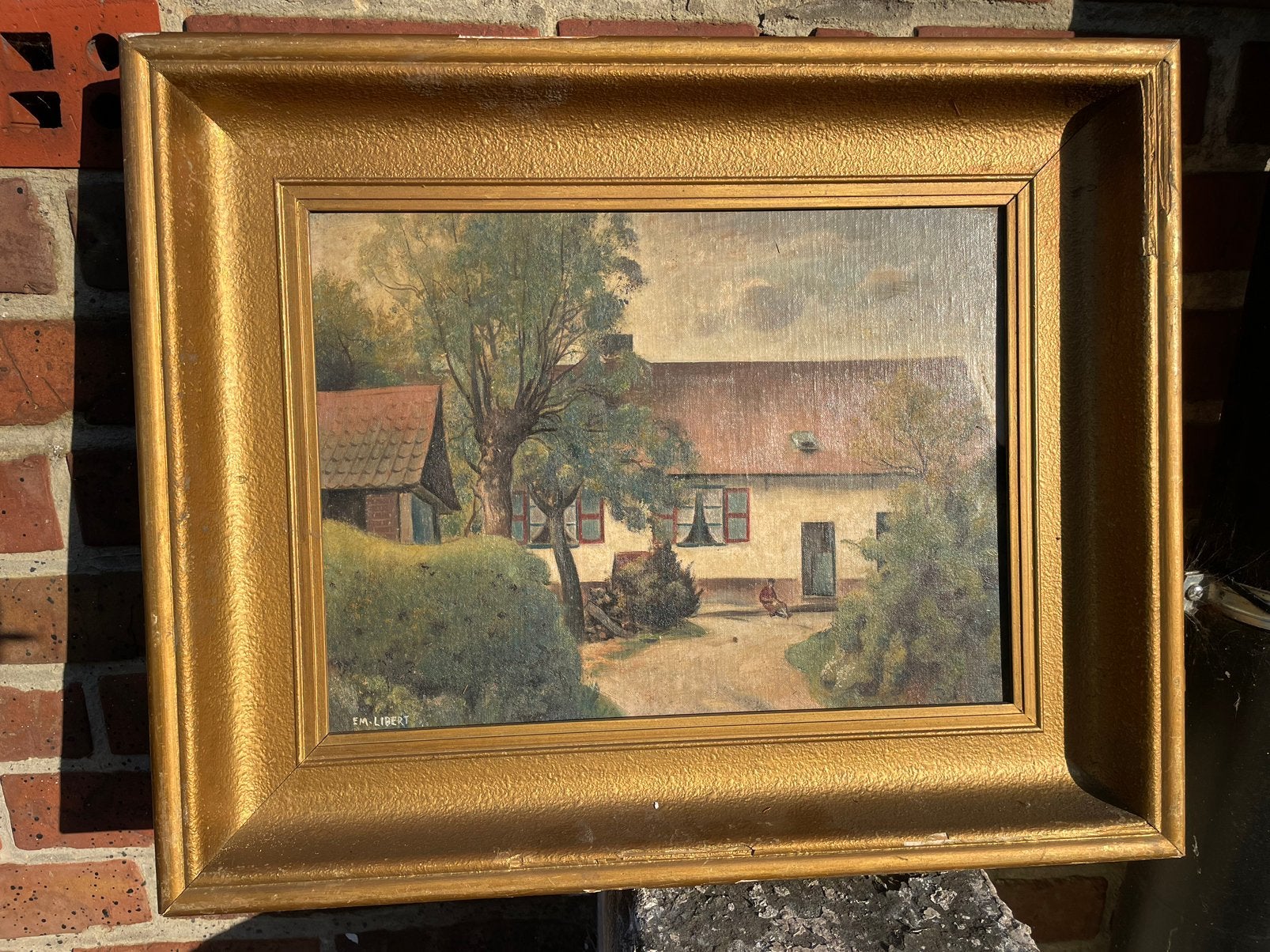 Em Libert Schilderij op Paneel, Antiquités & Art, Art | Peinture | Classique, Enlèvement, Panneau