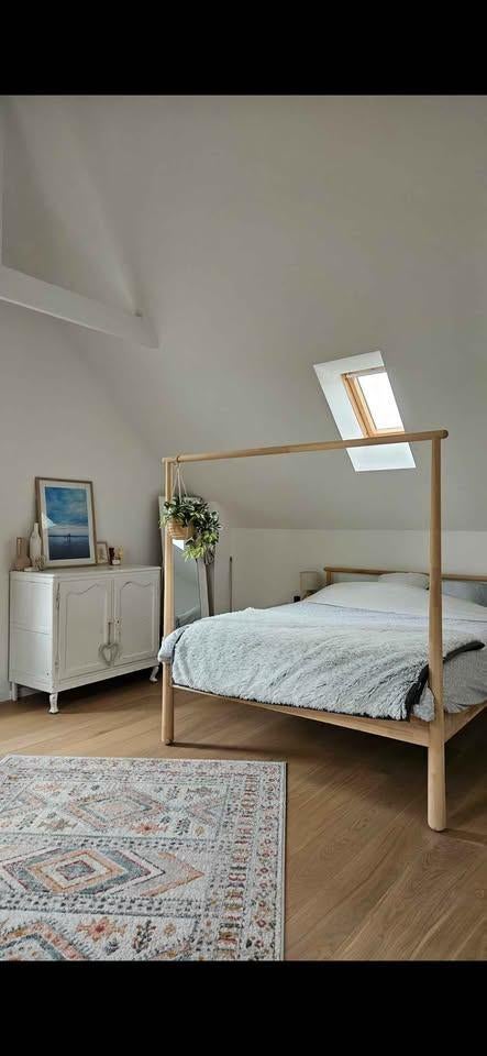 Cadre de lit et sommier Ikea GJORA, Ophalen, Tweepersoons, Zo goed als nieuw, 200 cm