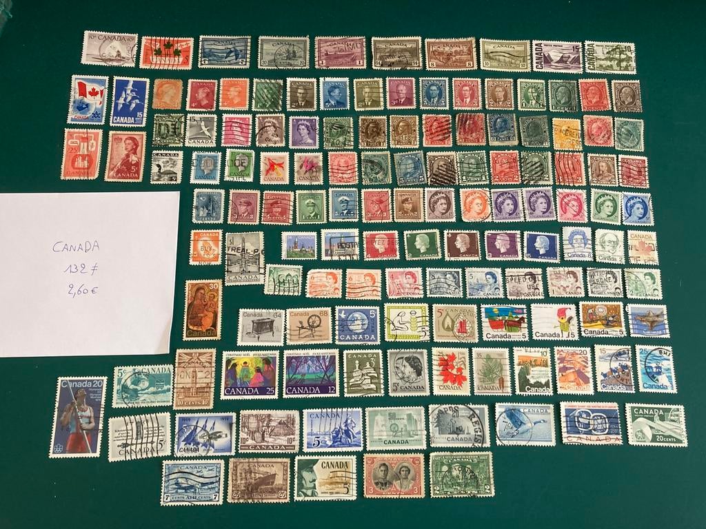 Lot postzegels Canada, Ophalen of Verzenden, Gestempeld, Noord-Amerika