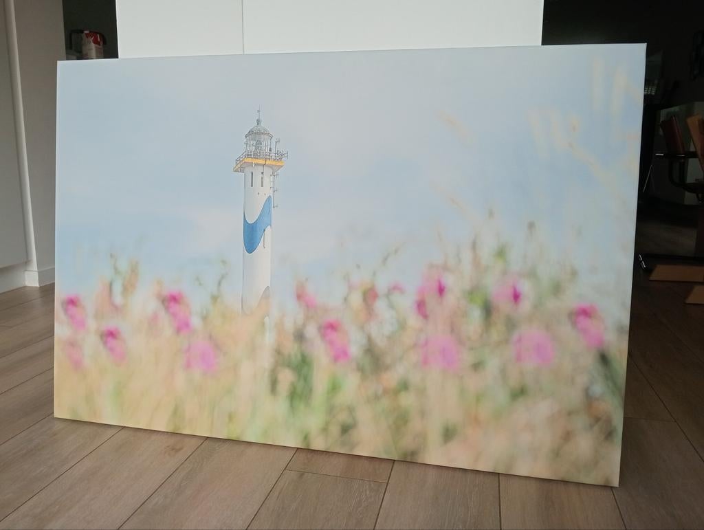 'Lange Nelle' en strandzicht van Adriaan Huys op canvas, Maison & Meubles, Ameublement | Revêtements de sol, Enlèvement