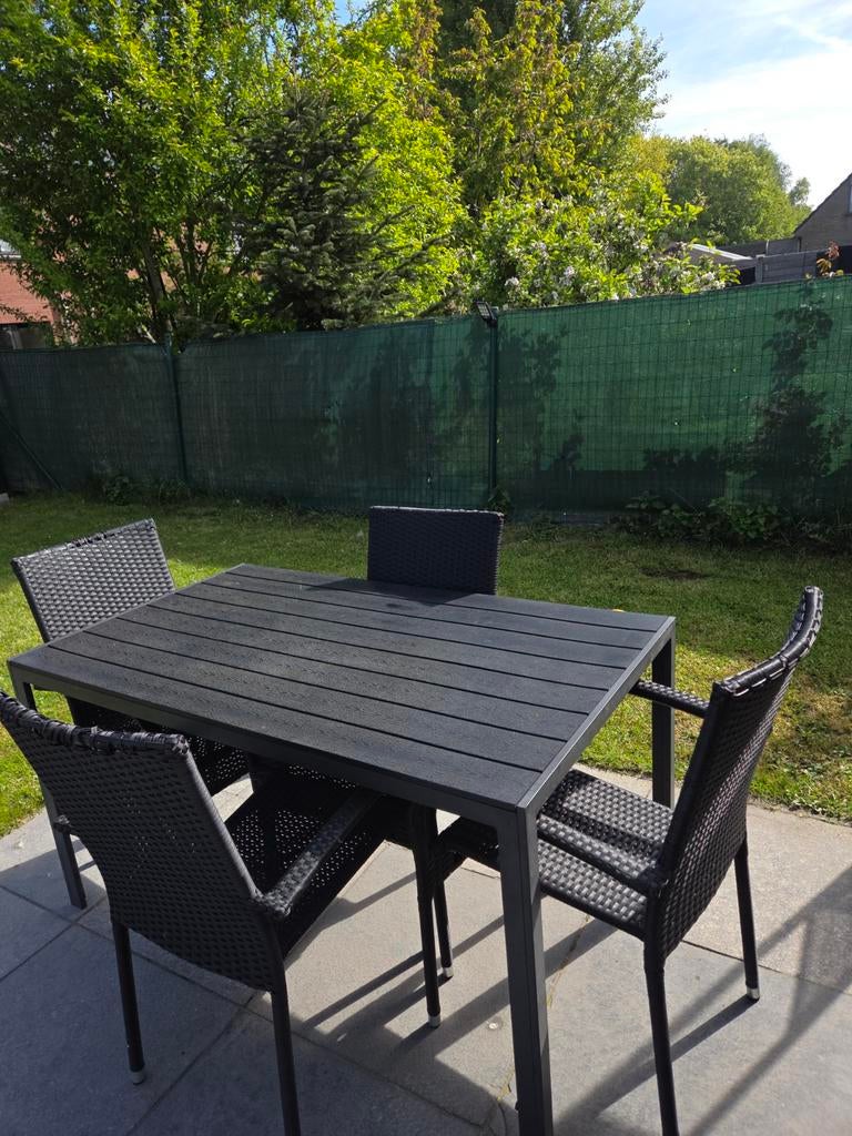 Tuin tafel met 4 stoelen, Ophalen