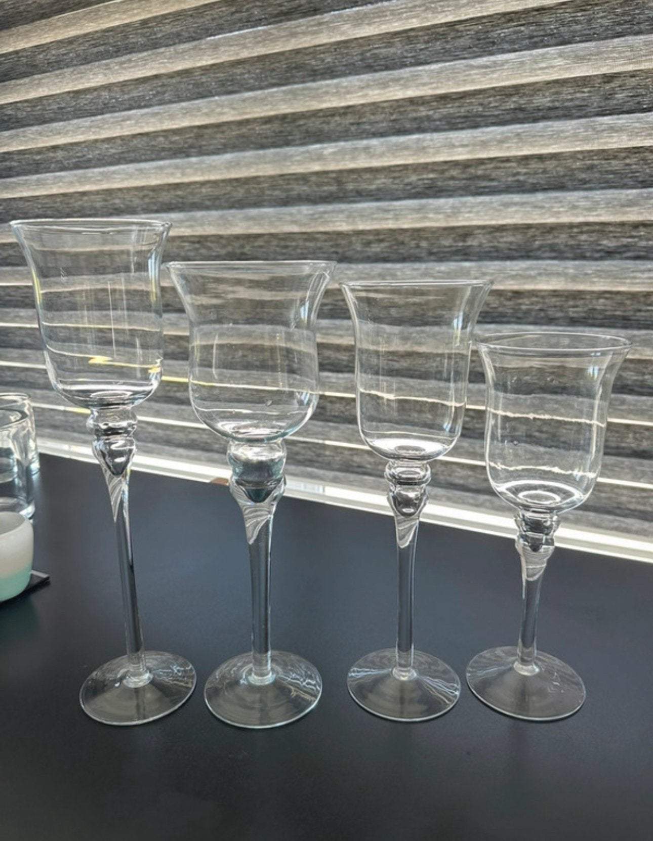 Set de 4 hauts bougeoirs - 36/34/32/28 cm, Ophalen, Zo goed als nieuw