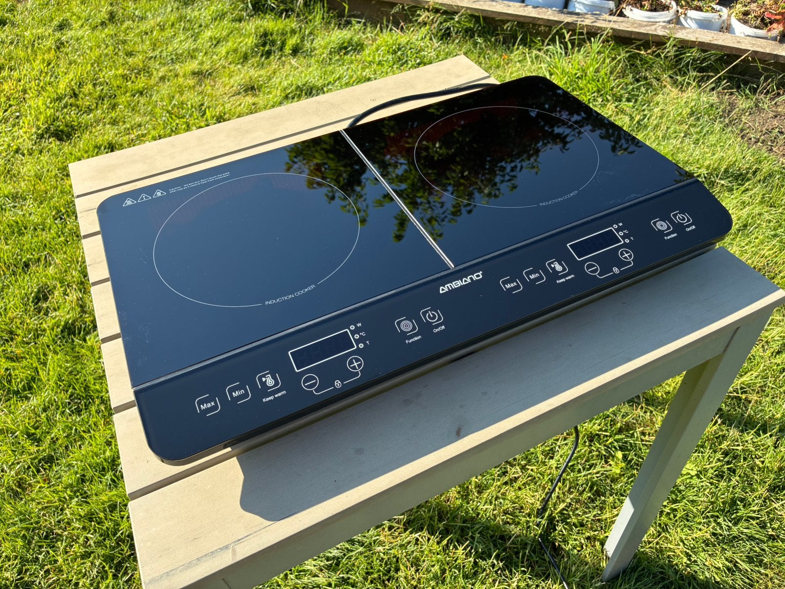 Cuisinière à induction portable à 2 brûleurs, Enlèvement, Comme neuf