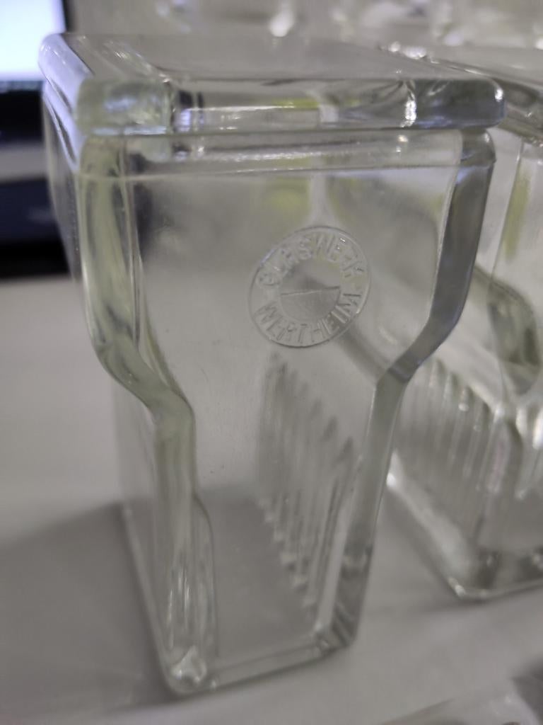 3x Hellendahl kleurbak glas – histologie / labo, Antiek en Kunst, Antiek | Glaswerk en Kristal, Ophalen