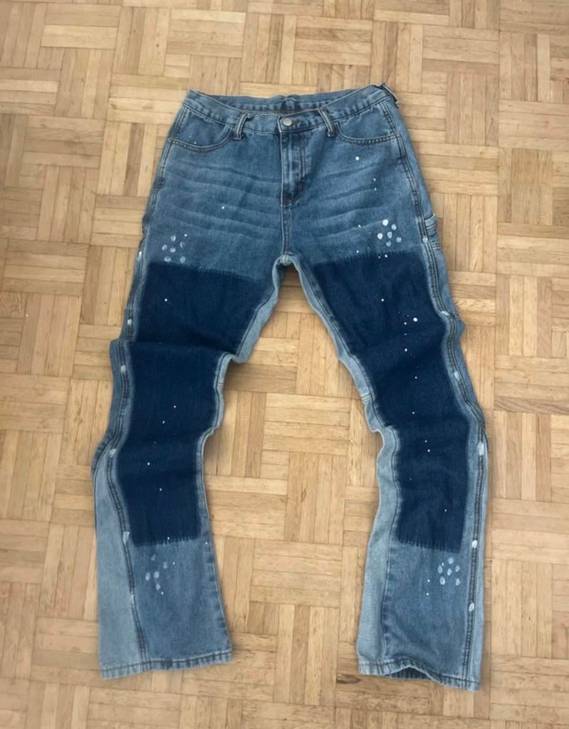 Blauwe Flare Jeans, maat S, Ophalen, Gedragen, Blauw, W36 - W38 (confectie 52/54)
