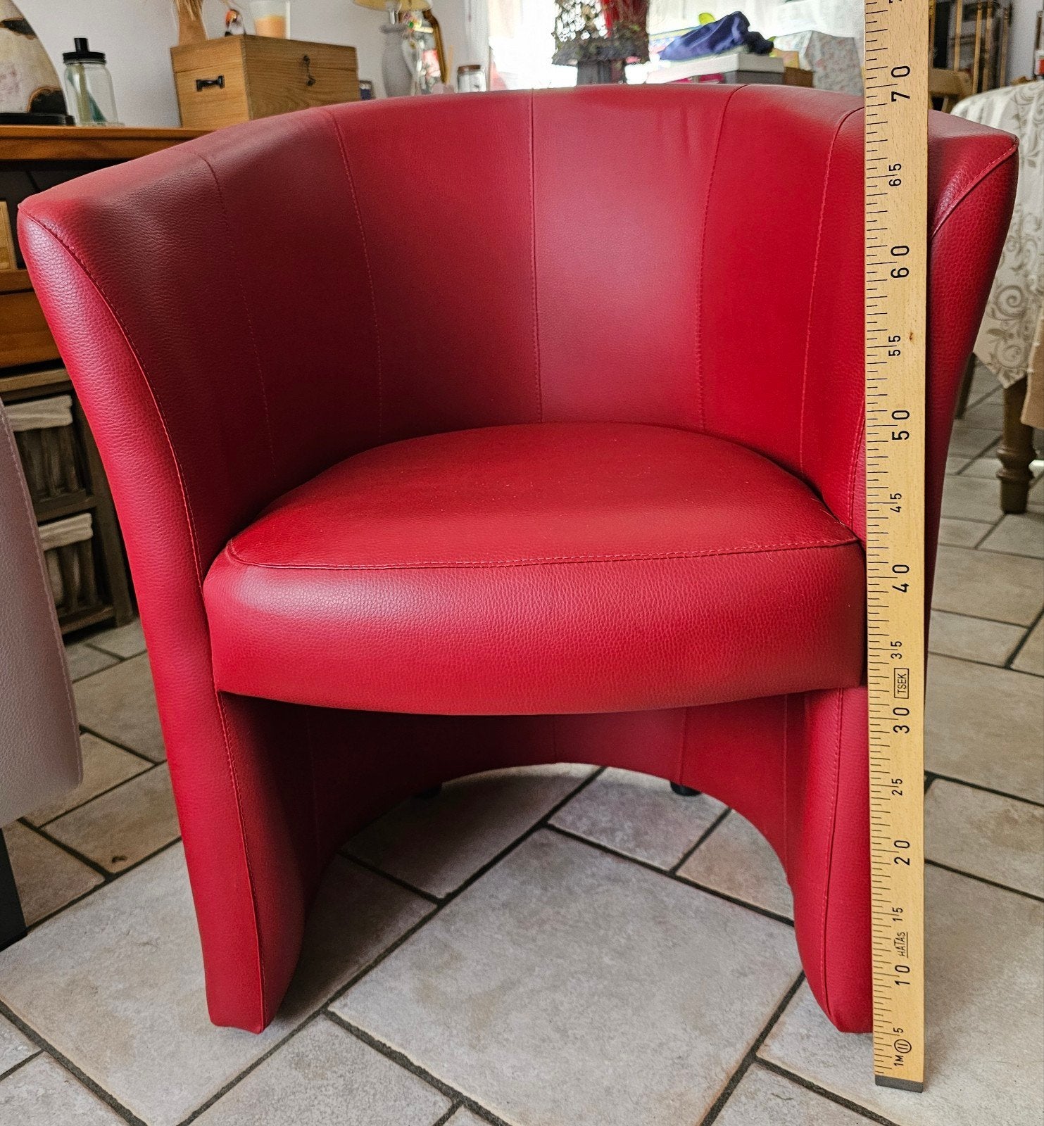 Fauteuil cabriolet rouge, Kunststof, Gebruikt, Minder dan 75 cm, 50 tot 75 cm