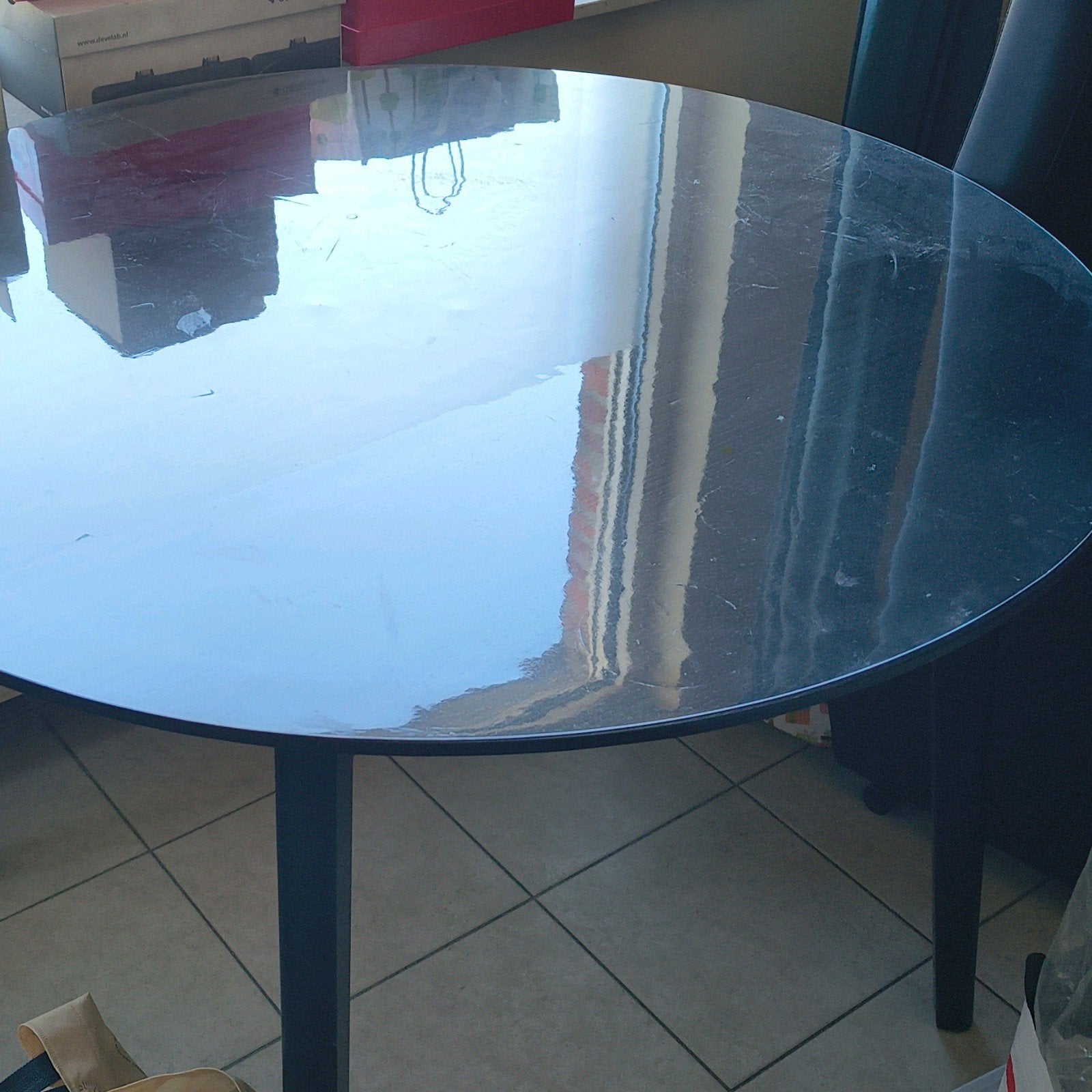 tafel Ikea Lisabo 105 cm, Enlèvement, Quatre personnes, Rond, Autres essences de bois