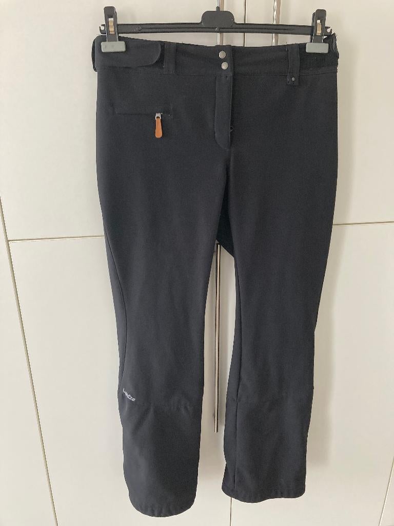 Zwarte skibroek softshell, Ophalen, Zo goed als nieuw, Maat 42/44 (L), Broek