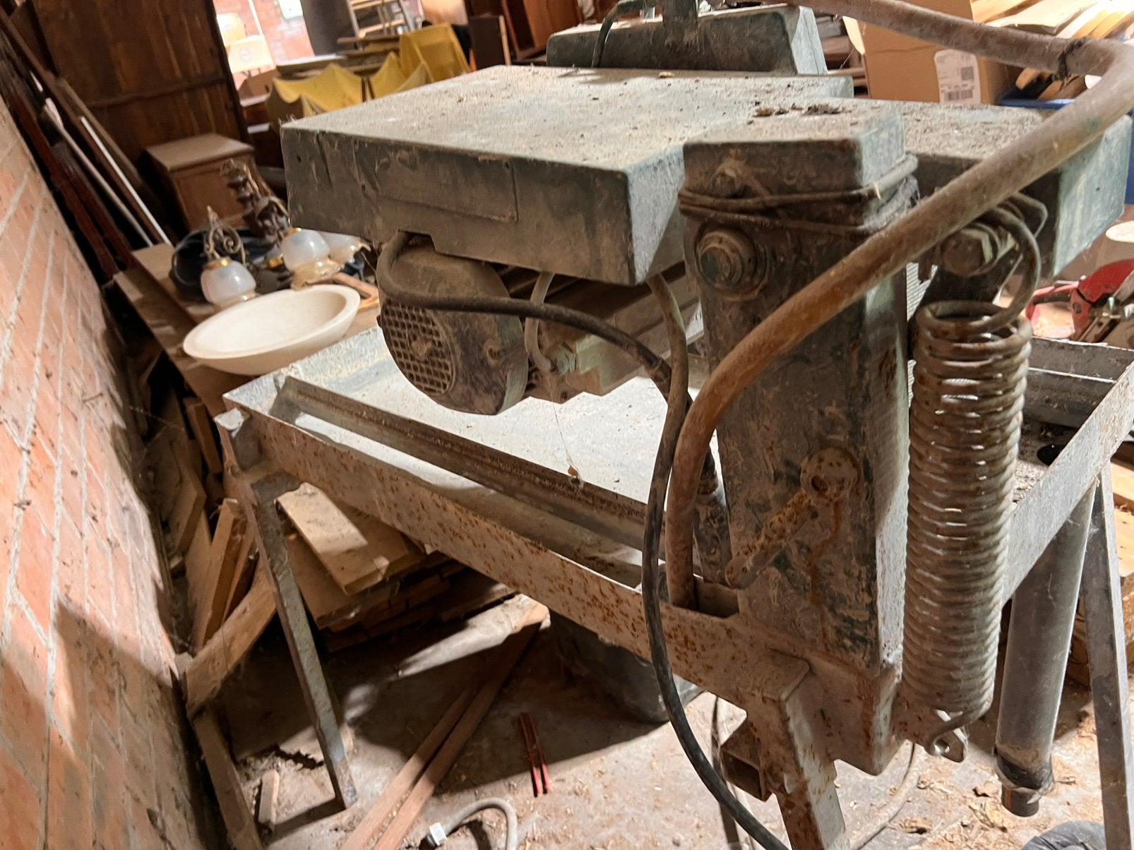 Steenzaag tegelzaag, Doe-het-zelf en Bouw, Gereedschap | Zaagmachines, Ophalen, Gebruikt, Overige typen
