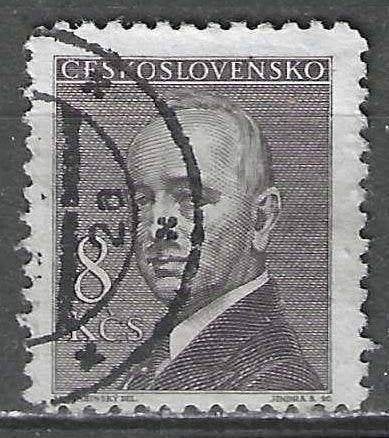 Tsjechoslowakije 1946 - Yvert 439 - Edvard Benes (ST), Verzenden, Gestempeld