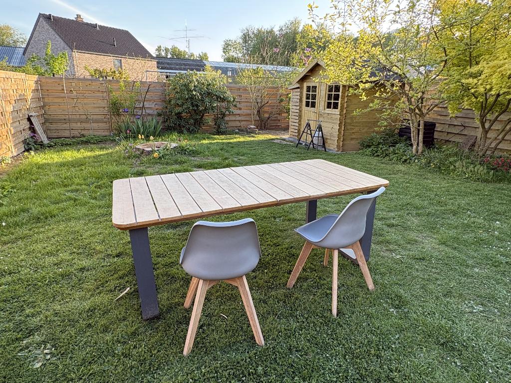 Table de jardin extensible – jusqu’à 12 personnes, Enlèvement, Utilisé, Rectangulaire, Bois