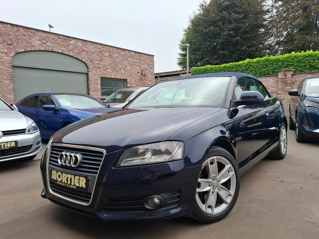 Audi A3 Cabrio , 1.6TDi/105pk/134800km,LEDER,Pdc,Airco, Auto's, Voorwielaandrijving, Elektrische ramen, Beige, 4 cilinders