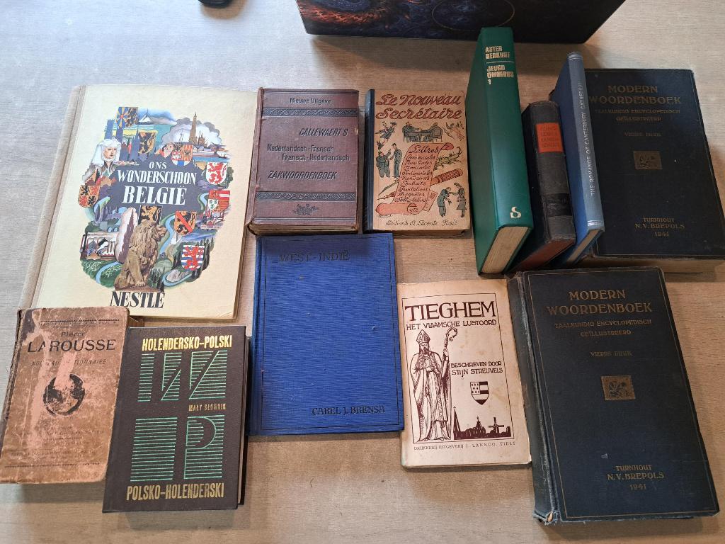 25 oude antieke boeken, Antiquités & Art, Enlèvement