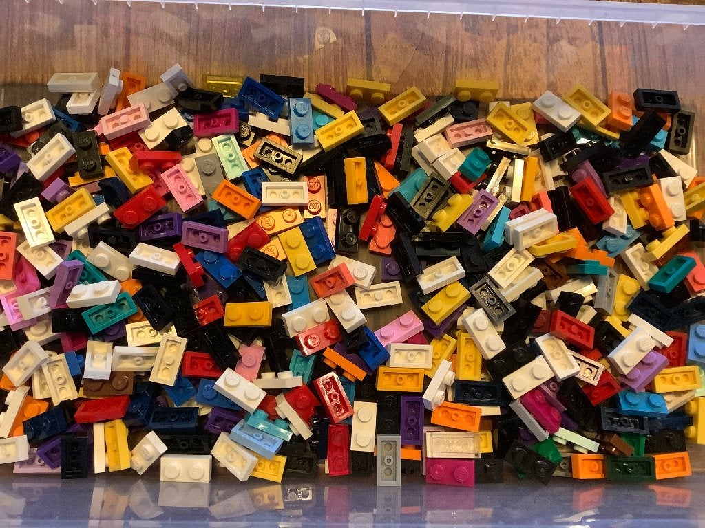 LEGO plaatjes 1x2 - 415 stuks / 326-10, Ophalen of Verzenden, Zo goed als nieuw, Losse stenen, Lego