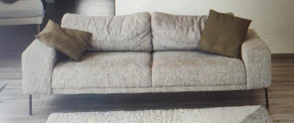 siège en tissu gris clair, Maison & Meubles, 200 à 250 cm, Banc droit, Enlèvement, Utilisé