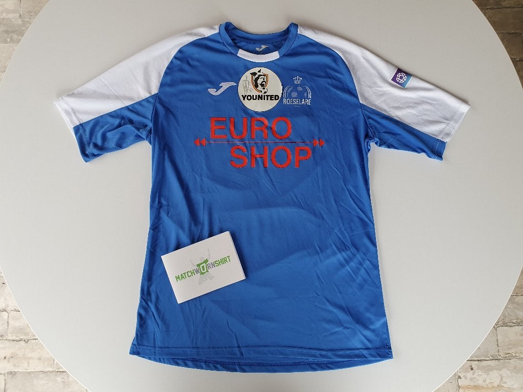 Voetbalshirt KSV Roeselare 2019-2020 MatchWornShirt 83 Lentz, Enlèvement ou Envoi, Utilisé, Maillot