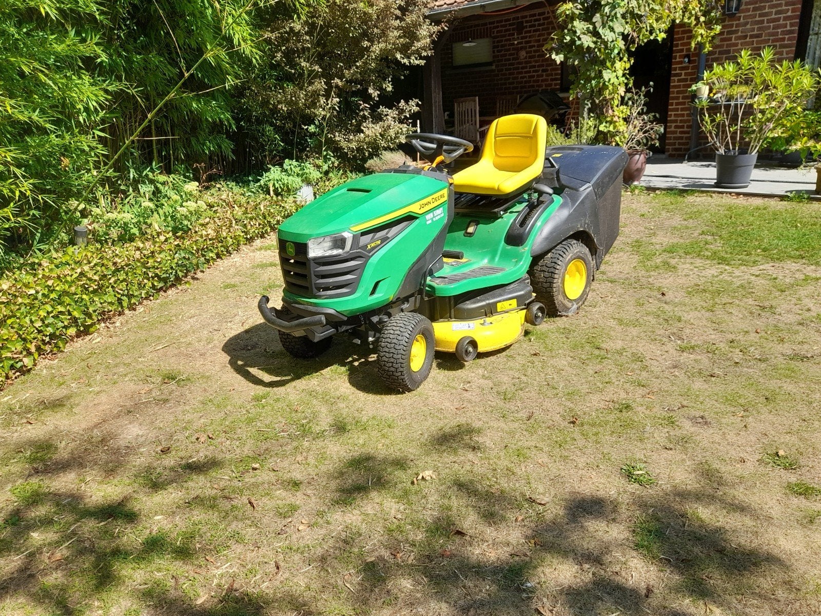 zitmaaier John Deere, Jardin & Terrasse, Tondeuses autoportées, Enlèvement, Comme neuf, John Deere, Démarrage électrique