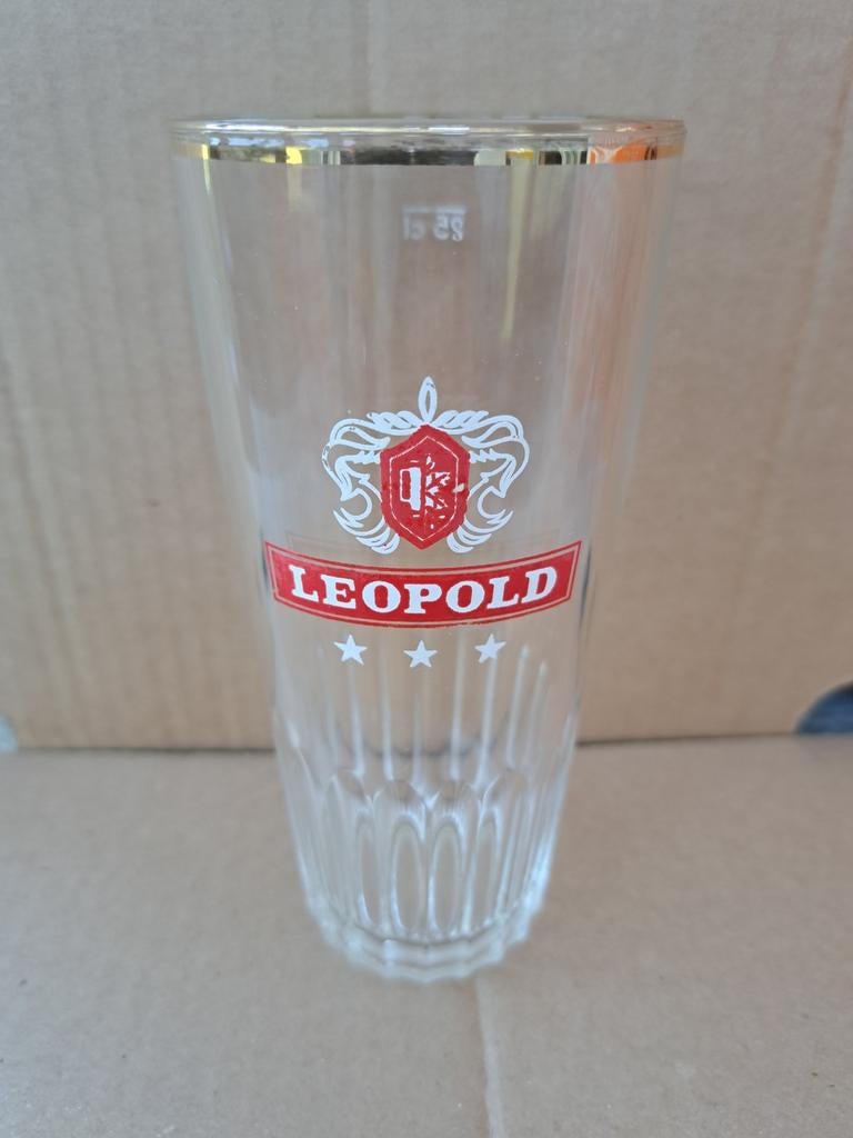 1 retro bierglas van LEOPOLD 3 bier, Collections, Enlèvement ou Envoi, Comme neuf, Verre ou Verres, Autres marques