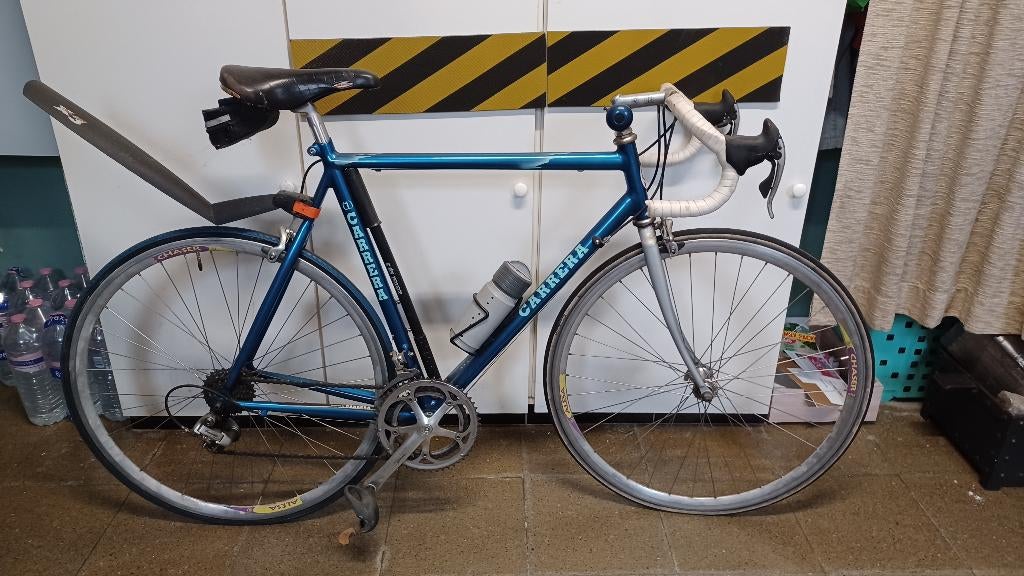 Carrera koersfiets met klikpedalen, Fietsen en Brommers, Gebruikt, Velgrem, 53 tot 57 cm, Ophalen