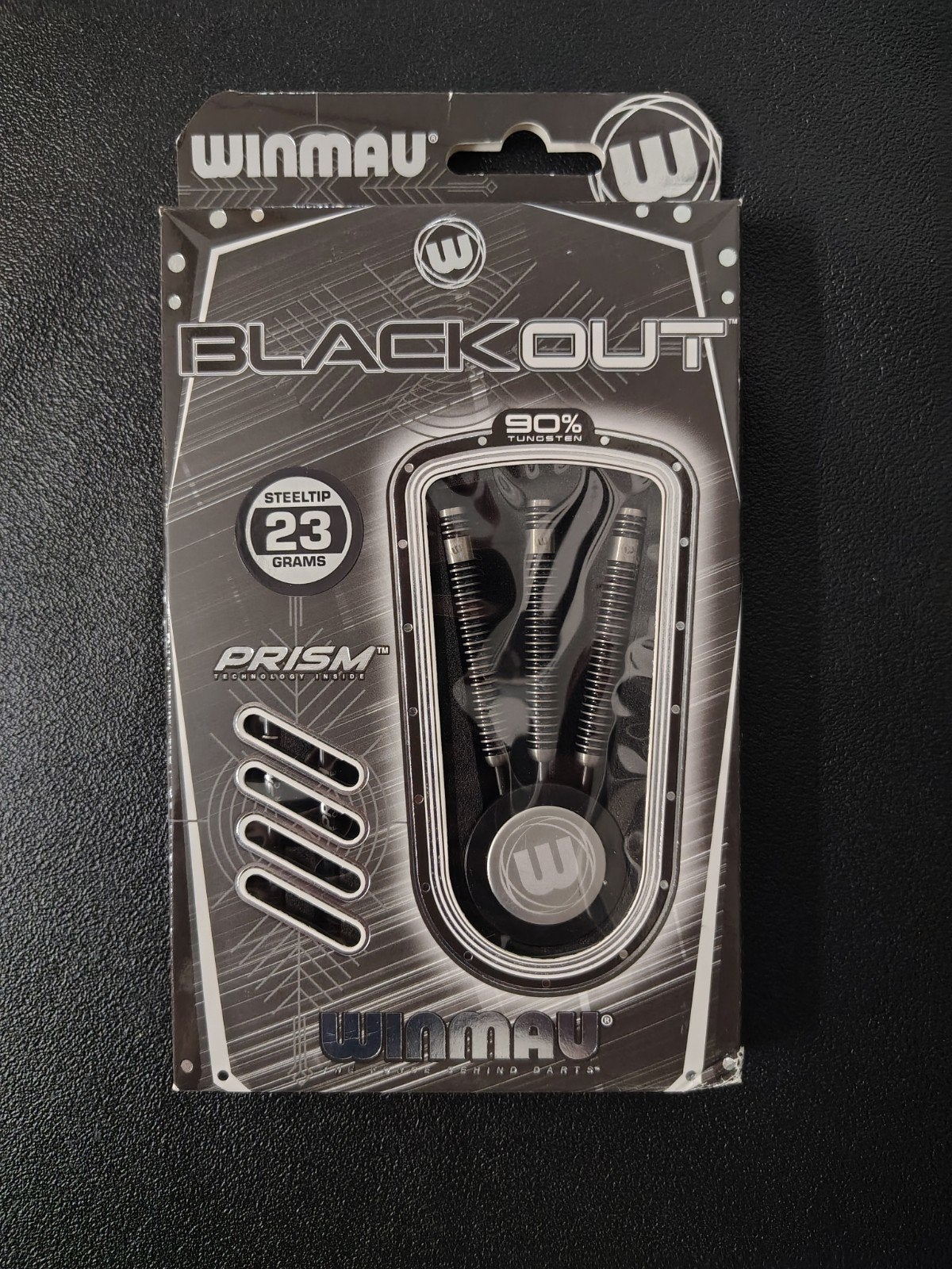 Winmau Blackout 1 90% - Dartpijlen 23 gram, Sport en Fitness, Ophalen of Verzenden, Nieuw, Pijlen