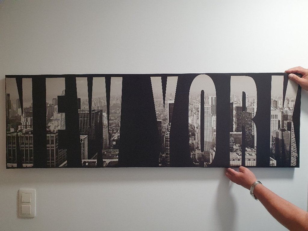 Wall-art - canvas New-York / Rome, Huis en Inrichting, Ophalen, Zo goed als nieuw, Kunststof, Decoratieobject