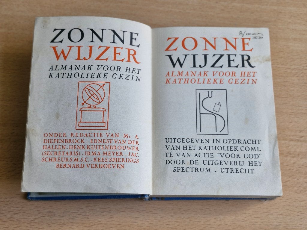 Zonnewijzer 1939 - Almanak voor het Katholieke Gezin, Diverse auteurs, Ophalen, 20e eeuw of later, Gelezen