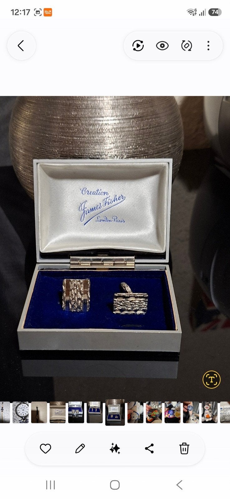 bouton de manchette 100% argent, Enlèvement, Neuf, Argent, Argenté