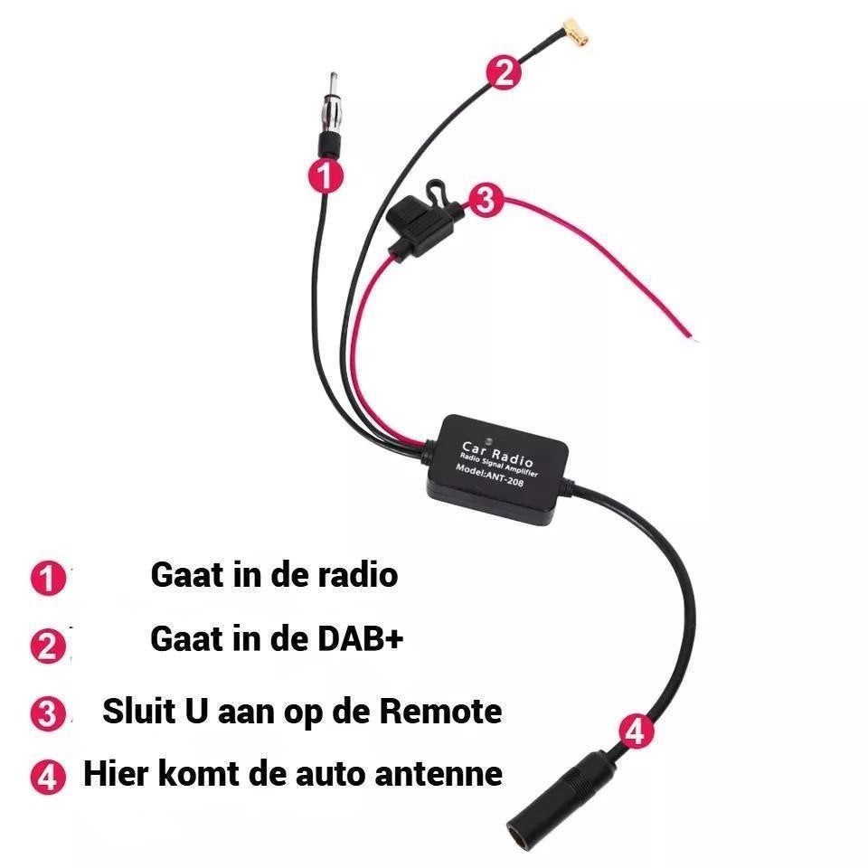 DAB+ auto radio splitter met versterker, Enlèvement ou Envoi, Neuf
