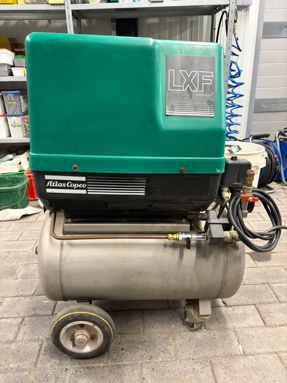 Verrijdbare compressor Atlas Copco LXF, Doe-het-zelf en Bouw, Ophalen, Gebruikt