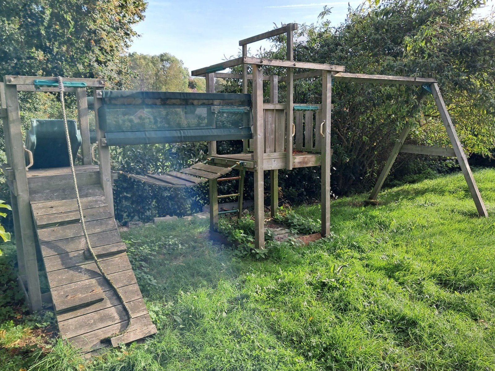 A DONNER Portique de jeux en bois, Ophalen, Gebruikt