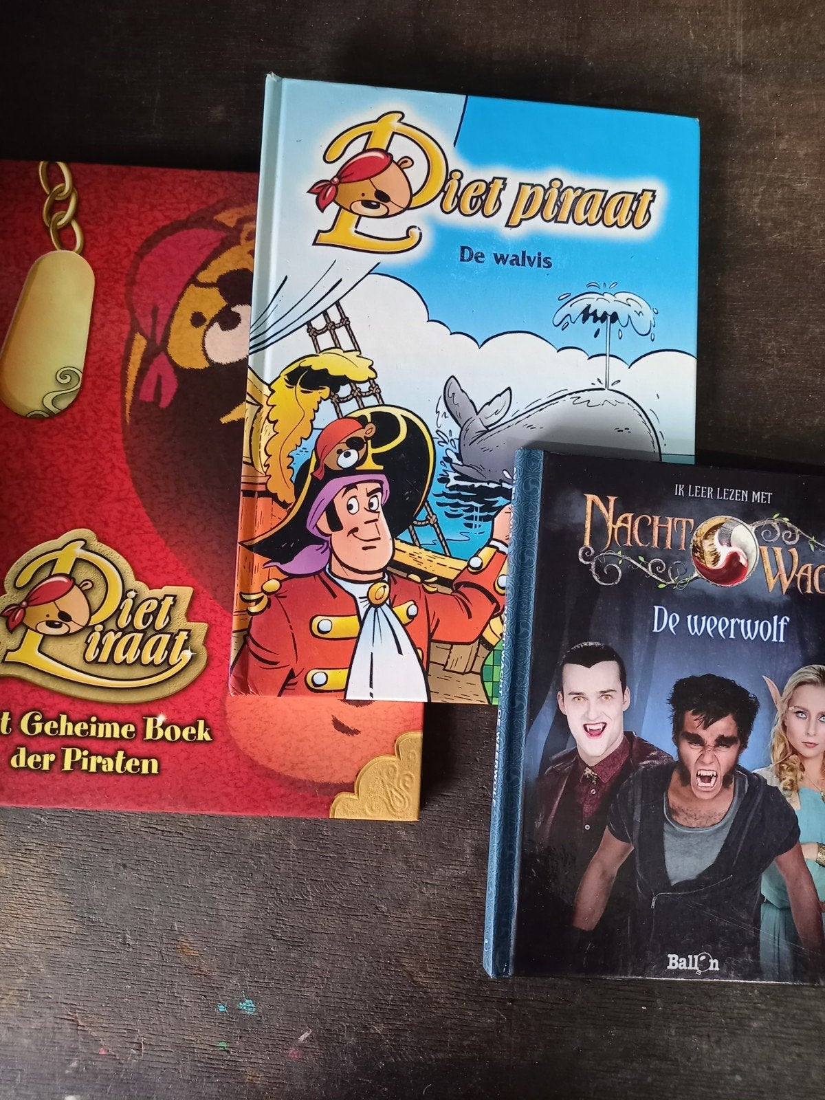 3 boeken piet piraat en nachtwacht, Ophalen of Verzenden, Zo goed als nieuw