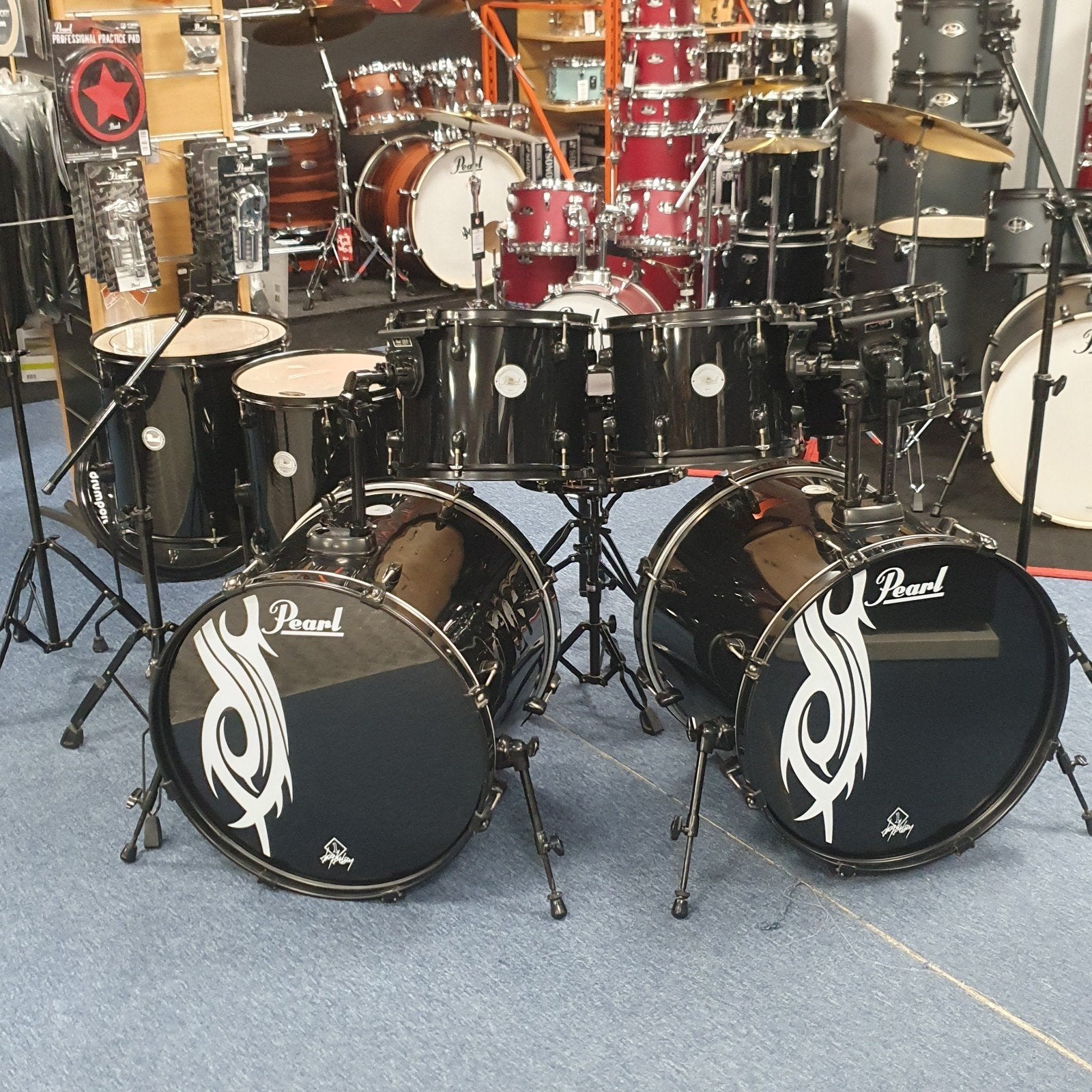 Pearl Limited edition set Joey Jordison dubbele bassdrum set, Enlèvement ou Envoi, Pearl