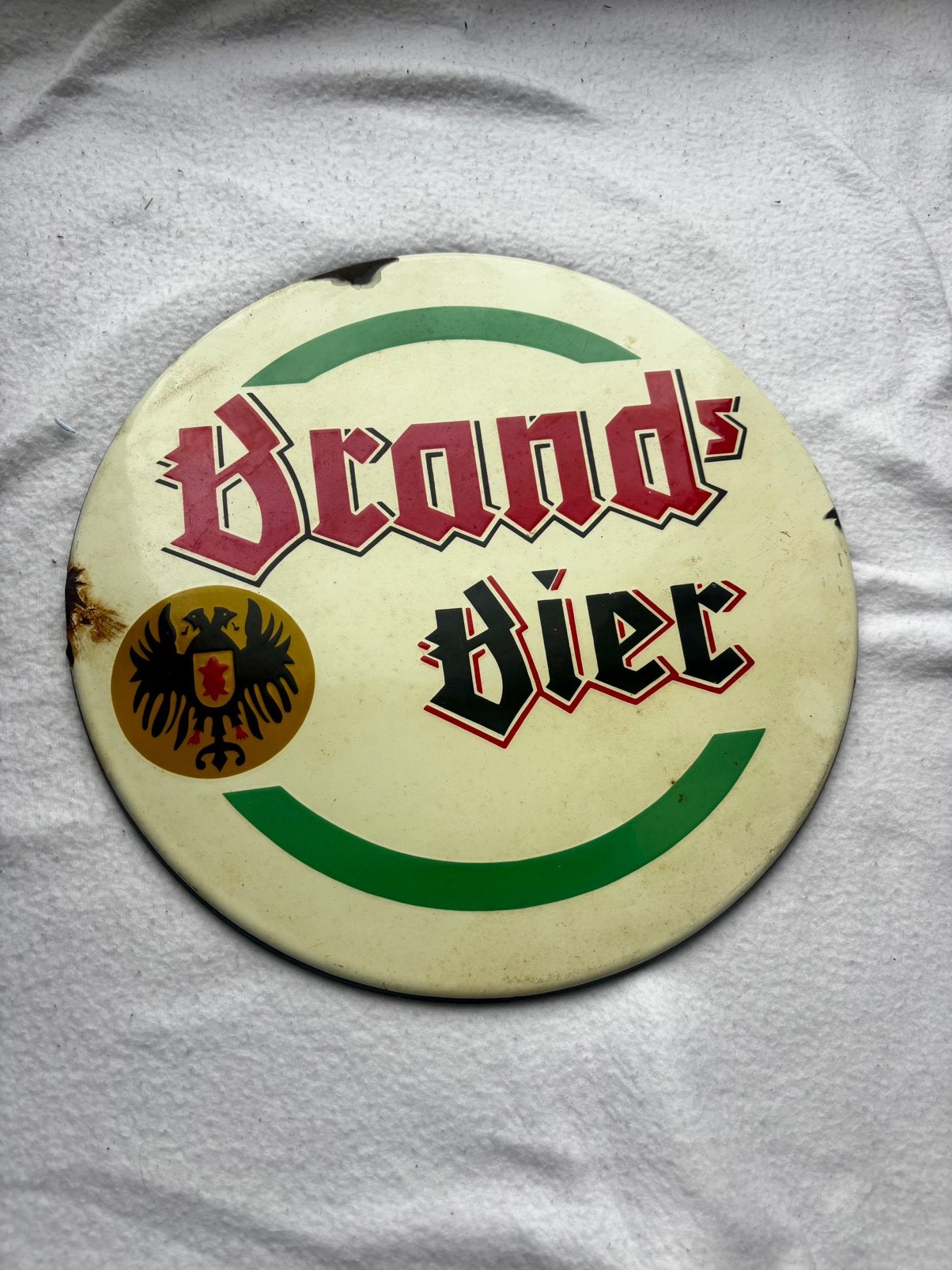 Plaque émaillée bière Brand’s reklame, Collections, Enlèvement ou Envoi, Comme neuf