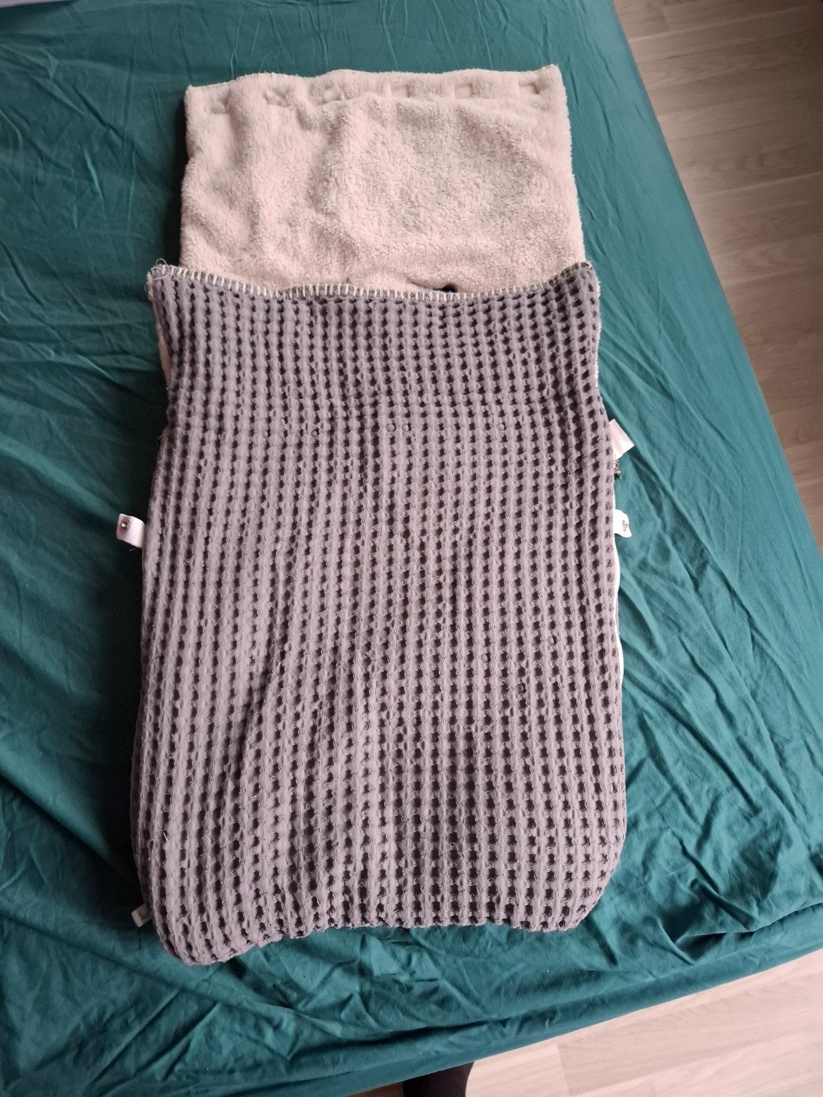 Koeka Oslo Voetenzak Wafel/Teddy – Grijs (Autostoel / Maxi-C, Kinderen en Baby's, Ophalen, Grijs, Voetenzak, Koeka