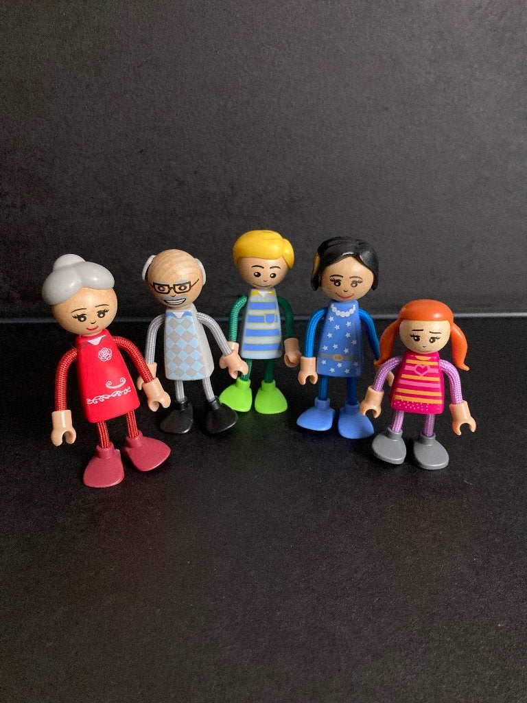 vintage houten popjes met houten hoofdjes, Ophalen of Verzenden, Zo goed als nieuw