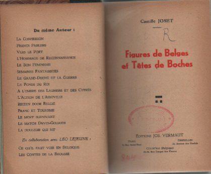 Figures de Belges et Têtes de Boches (Camille JOSET), Enlèvement ou Envoi, Avant 1940, Utilisé, Armée de terre