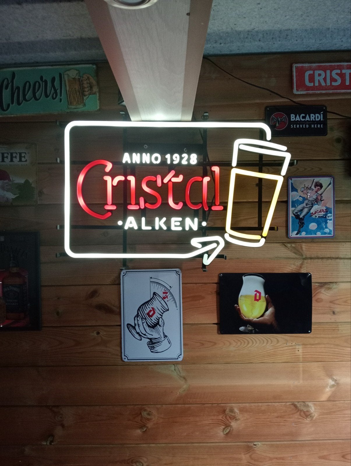 lichtreclame cristal alken, Verzamelen, Ophalen of Verzenden