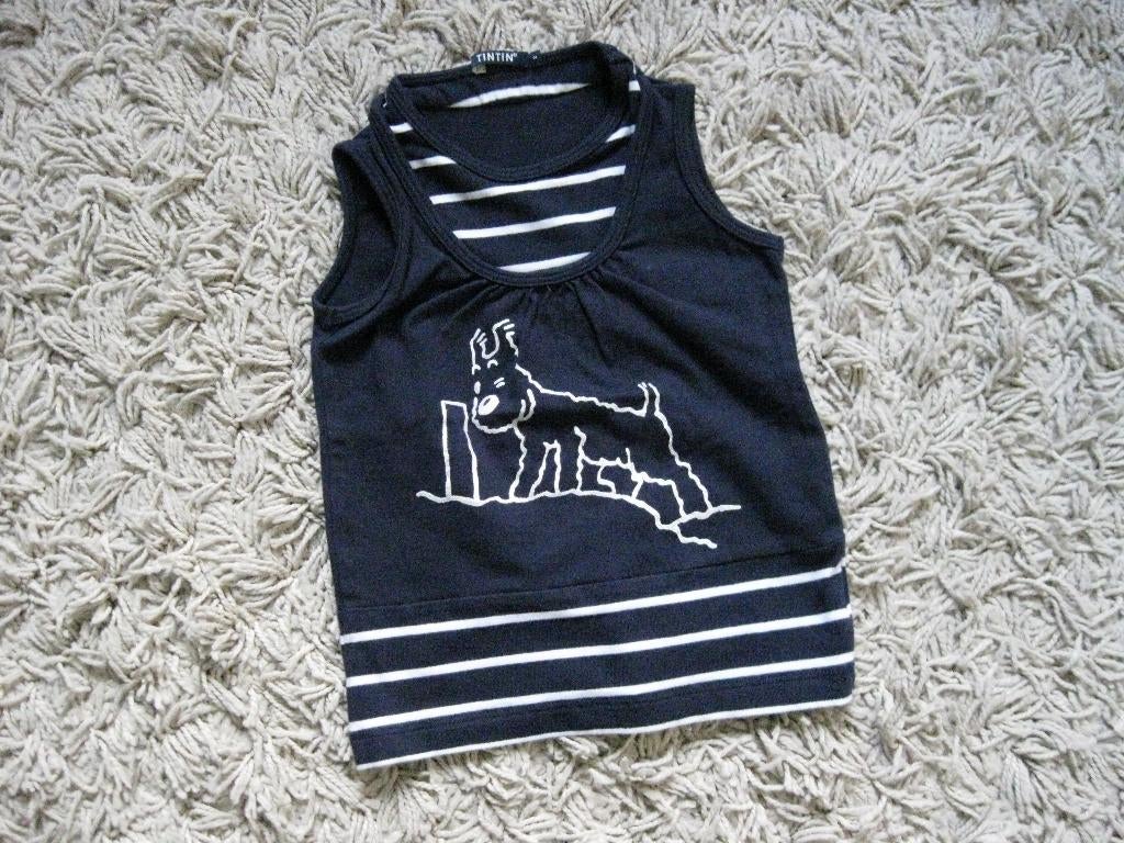 ✿ M92 - T-shirt zonder mouwen tintin, Enlèvement ou Envoi, Chemise ou À manches longues, Comme neuf, Tintin