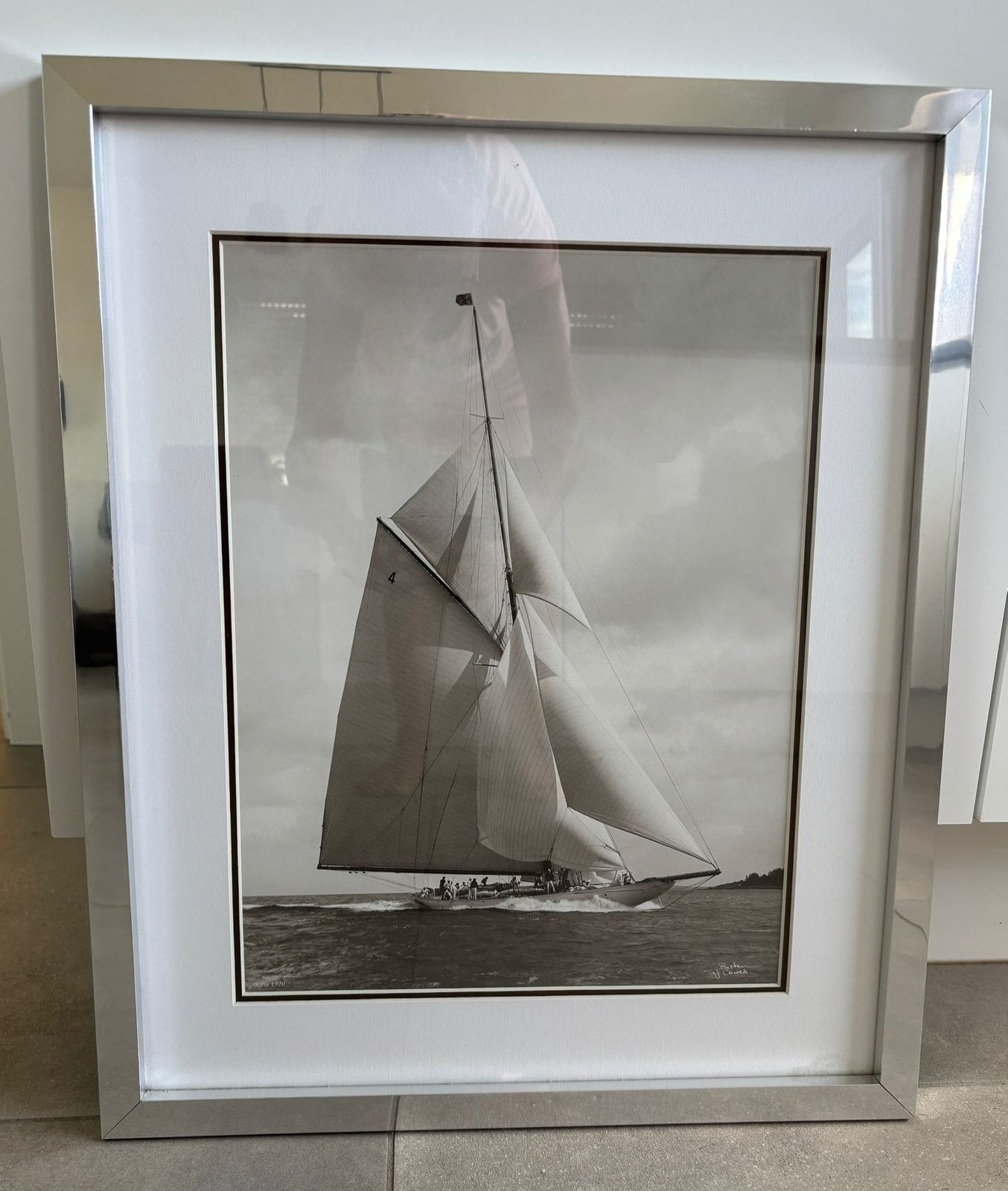 Foto zeilboot Becket of Cowes, Ophalen, Foto, Fotografie, Ingelijst