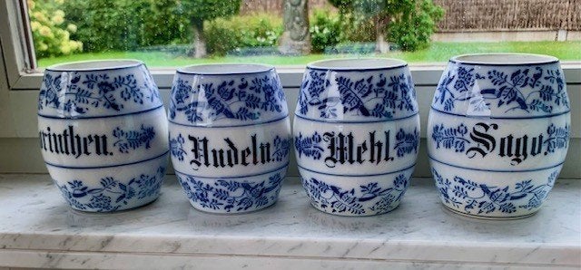 Antieke voorraadpotten gesigneerd Annaburg, Ophalen of Verzenden