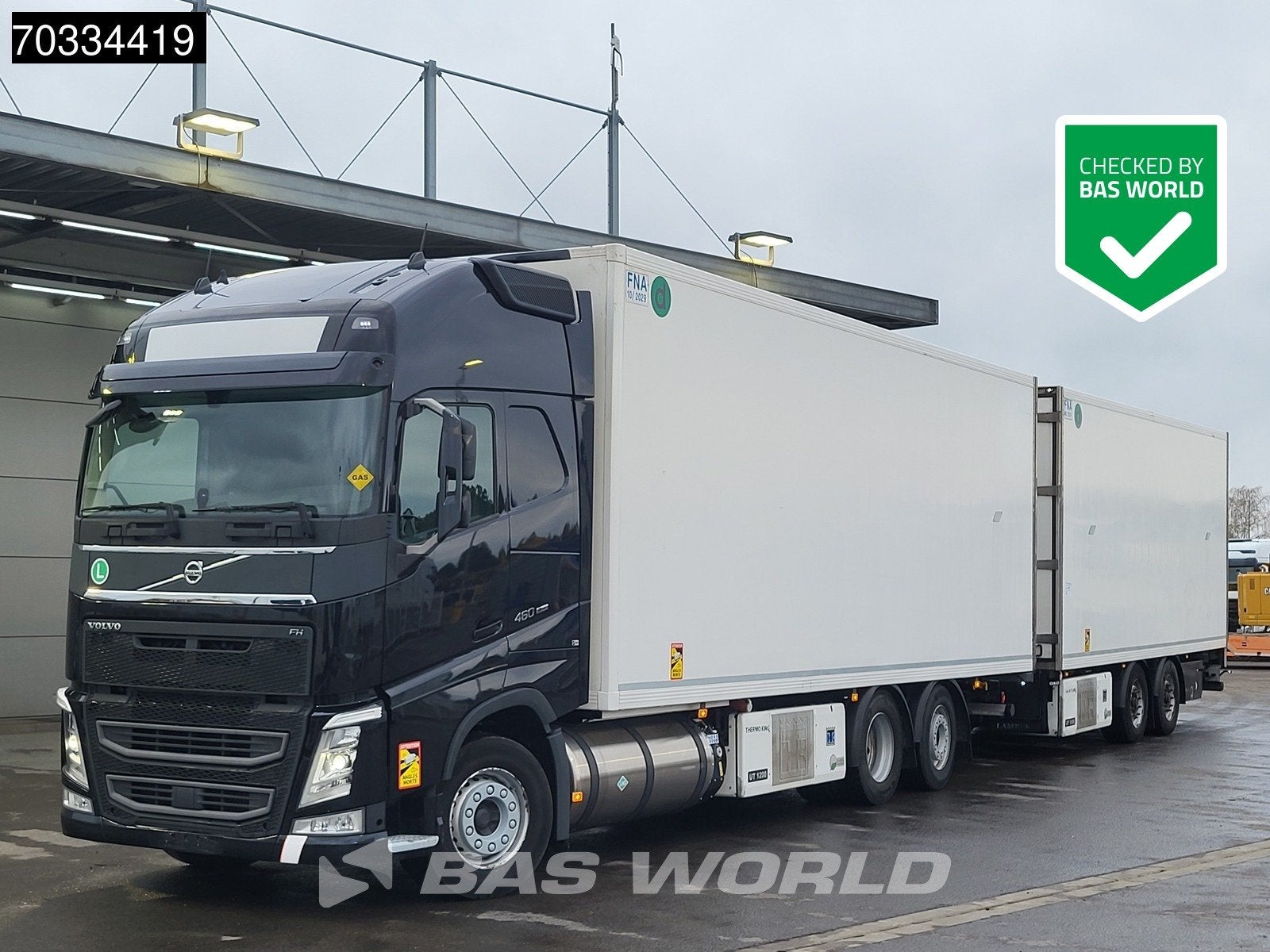 Volvo FH 460 6X2 Combi LNG engine! Thermo King UT 1200 coole, Auto's, Automaat, Stof, CNG (Aardgas), 338 kW