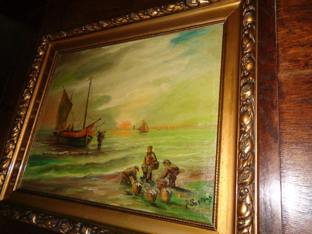 *Suster (XIXe siècle) -Belle peinture -Inscrite à BENEZIT.., Enlèvement ou Envoi, Cadre spécial, Toile