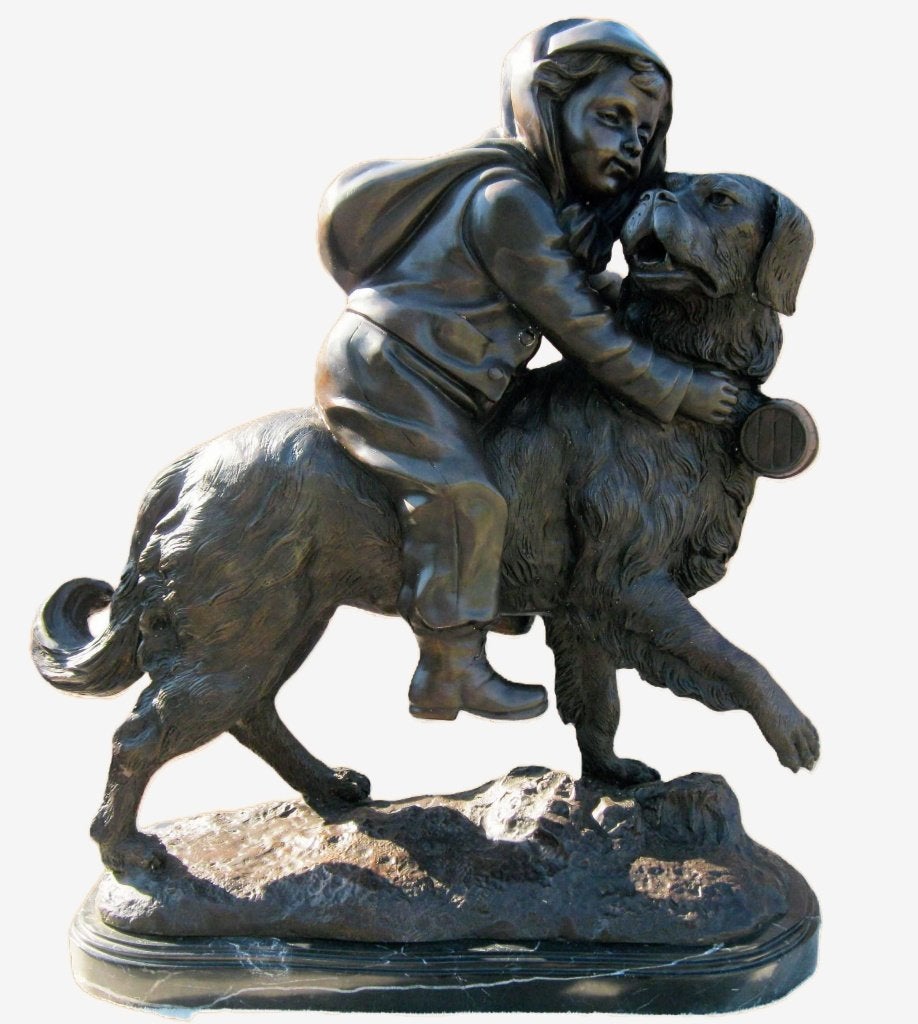 Enorm grote en zware brons A. Moreau., Antiquités & Art, Statue, Marqué, Art deco, Brons