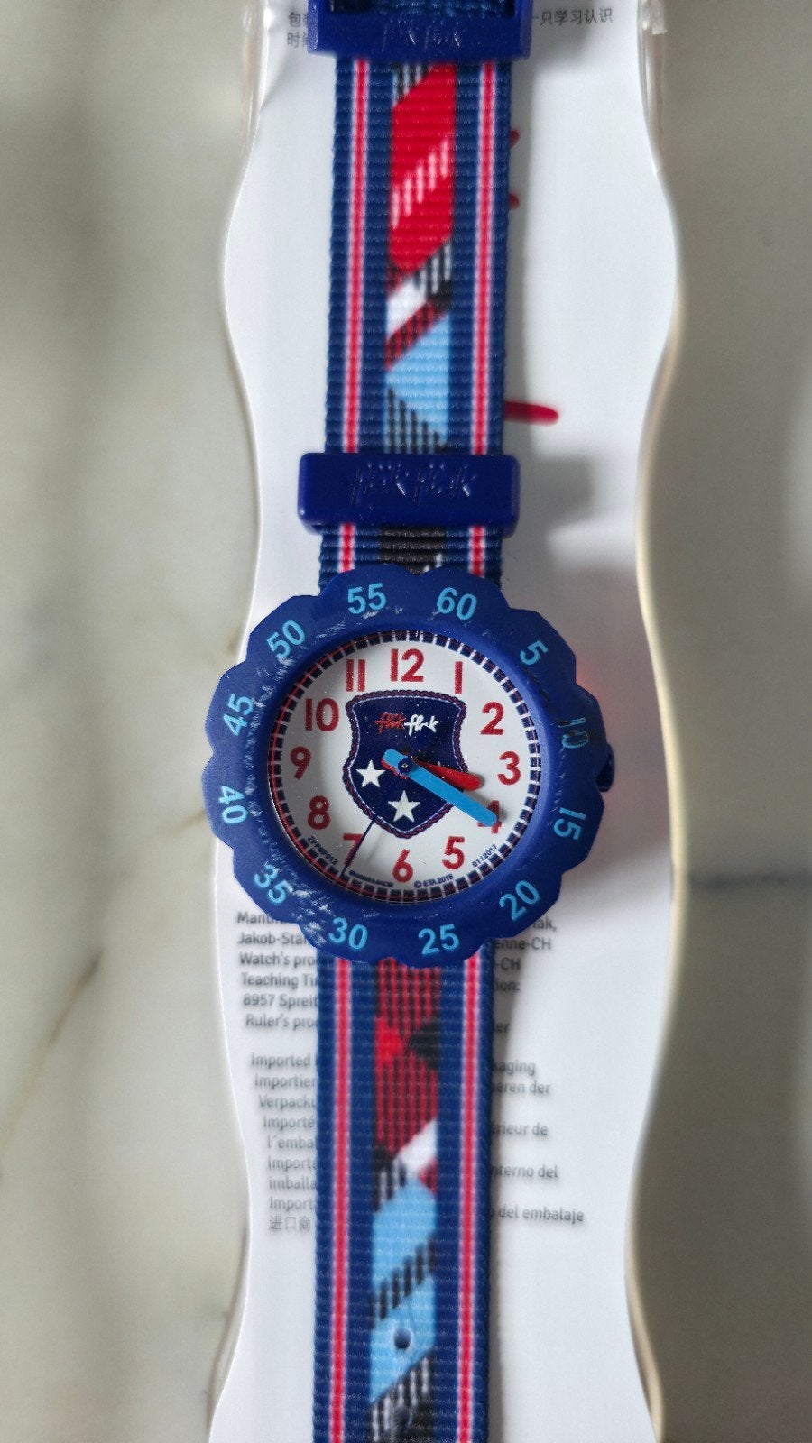 Flik Flak Tartan British rouge et bleu, Enlèvement ou Envoi, Bleu