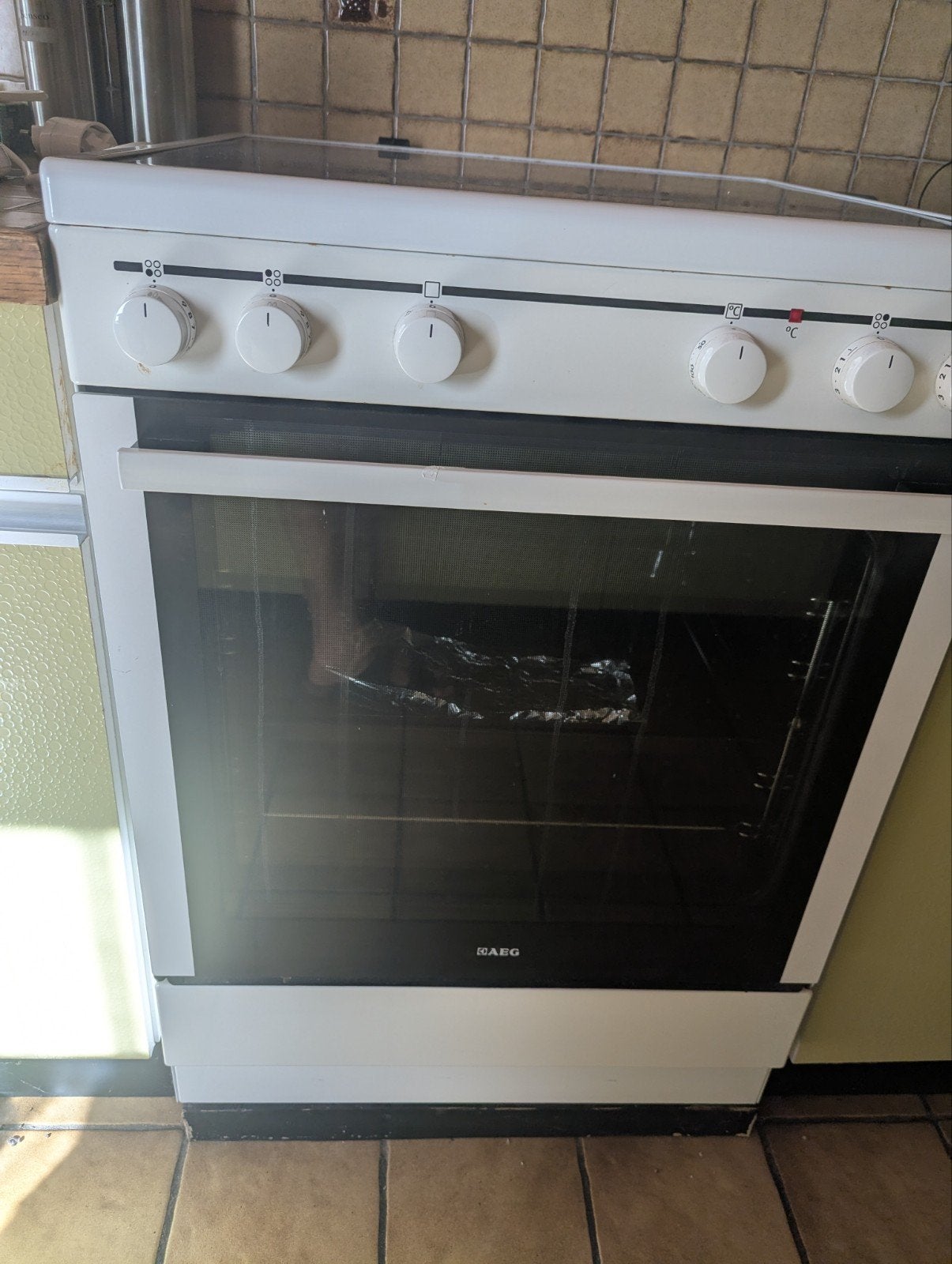 AEG cuisinière, Electroménager, Enlèvement, Comme neuf, Électrique, 4 zones de cuisson