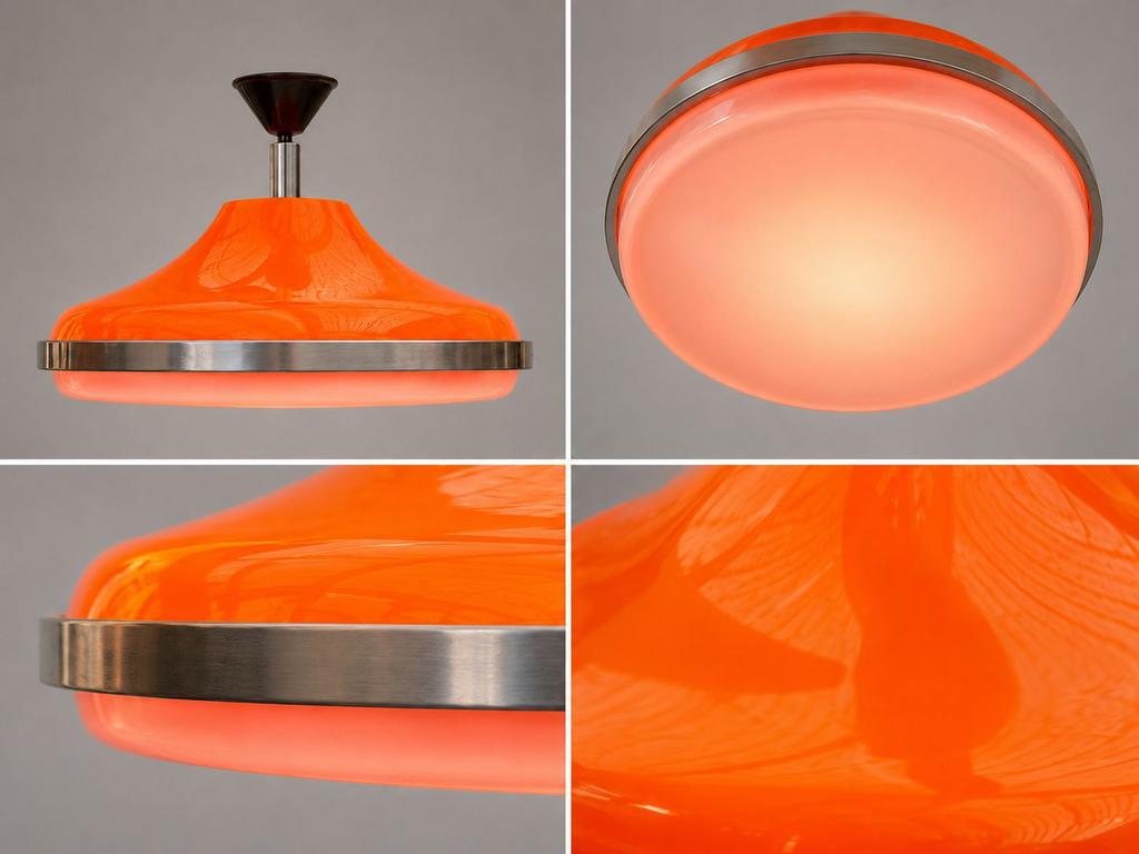 Opvallende vintage hanglamp Space Age / seventies stijl., Audio, Tv en Foto, Vintage Televisies, Ophalen, Zo goed als nieuw, 40 tot 60 cm