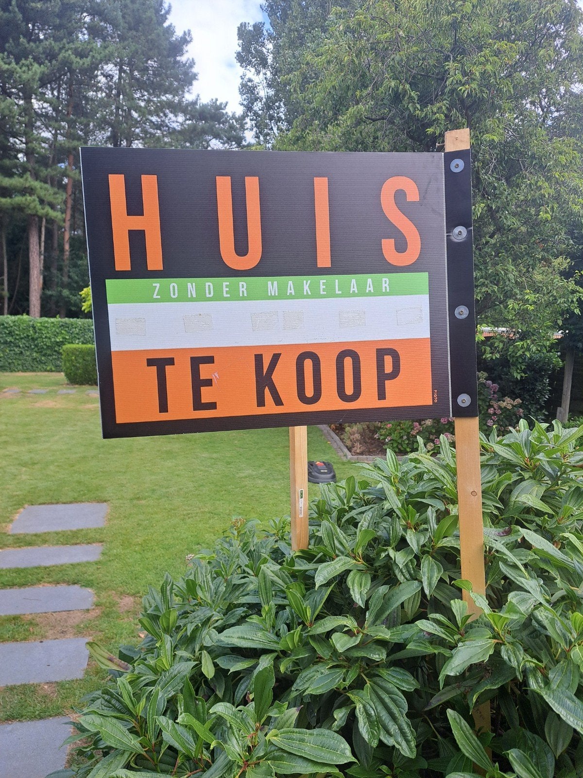 Bord "Huis Te Koop", Ophalen
