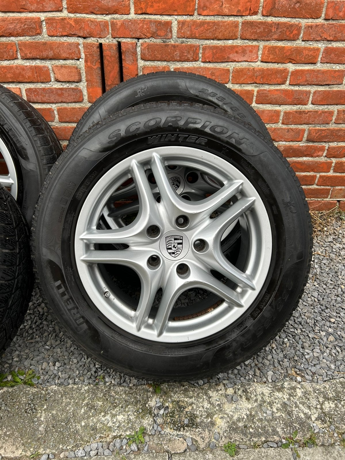 Porsche Cayenne Velgen met Banden 18 inch 5x130, Auto-onderdelen, Banden en Velgen, Ophalen, 18 inch, Gebruikt, 255 mm