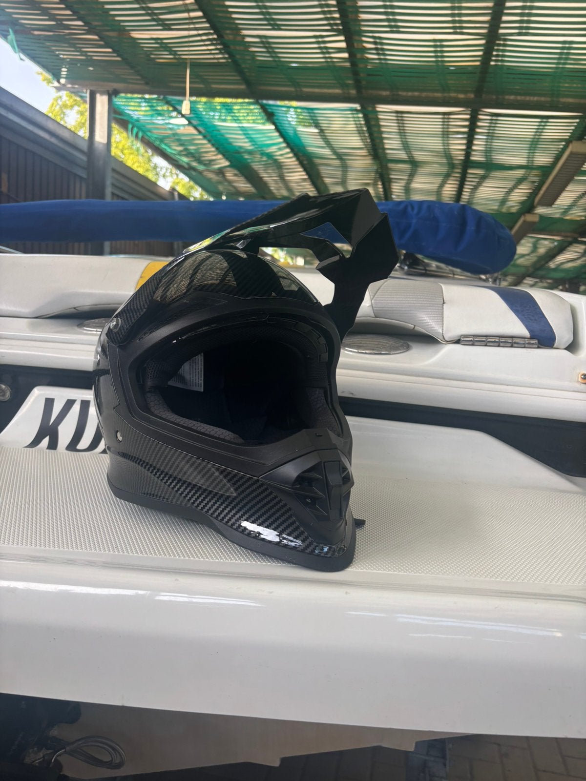 Carbonnen corshelm, Motoren, Kleding | Motorhelmen, Ophalen, Nieuw zonder kaartje, L, Heren